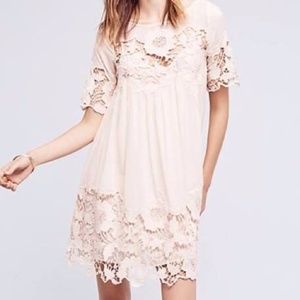 Blush Magnolia Lace Dress by Anthropologie